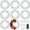 8 Pack Wire Wreath Frame 10 Inch Metal Wreath Form Wreath Ring for Crafts DIY Front Door Wreaths Christmas New Year Wreaths Valentines Wedding Garden Home Party Decoration with 38 Yard Paddle Wire